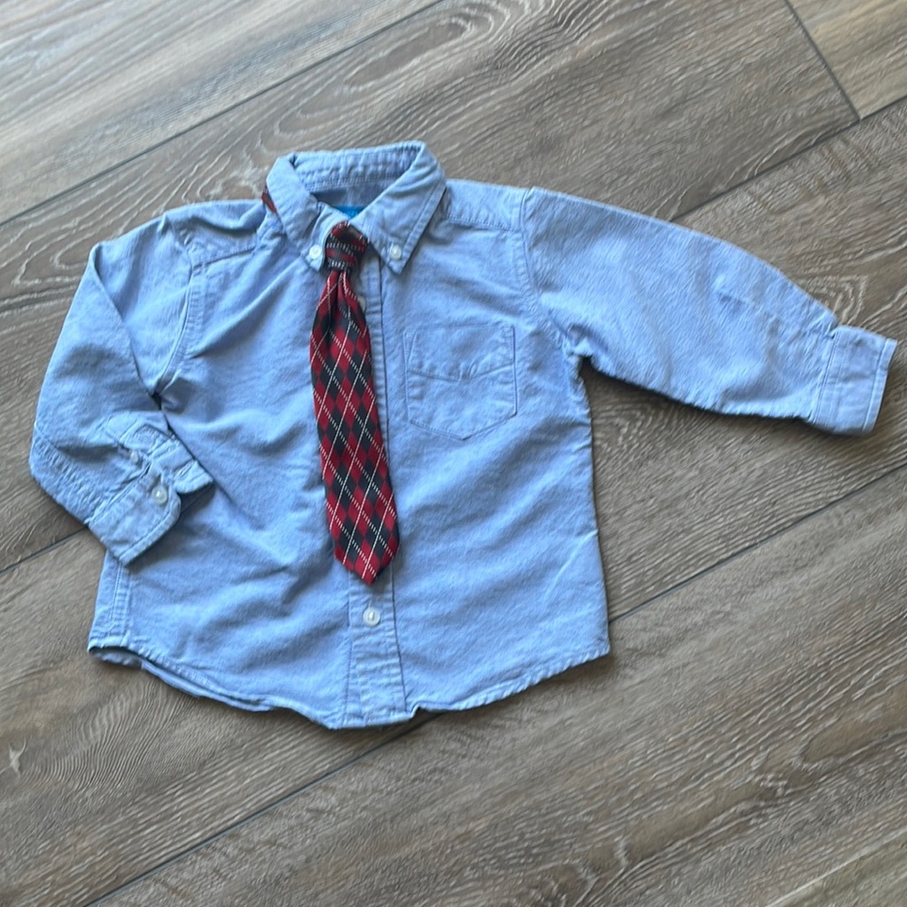 ⭐️4/$20⭐️ The Children’s Place button down long sleeve shirt with adjustable tie